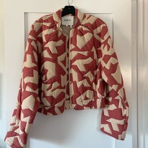 Ba&sh quilted geometric bomber jacket, size S